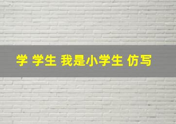 学 学生 我是小学生 仿写